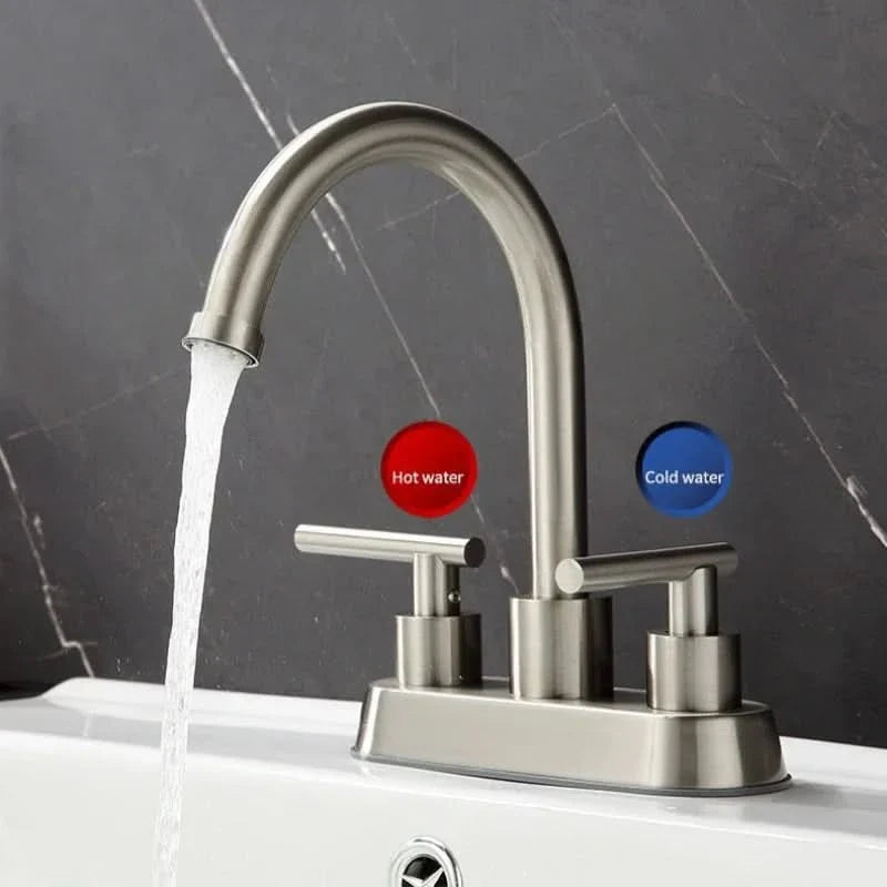 Dual Temperature Sink Mixer Faucet for Hot and Cold Water