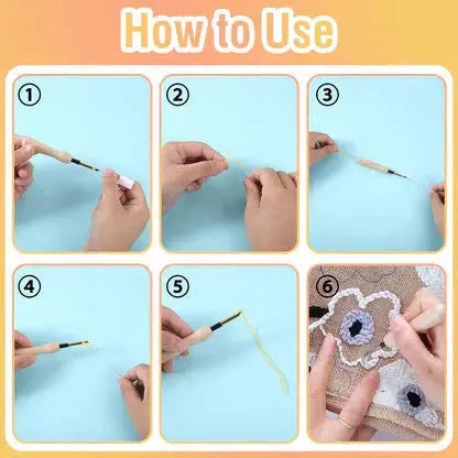 Complete Punch Needle Kit for Creating Your Own Fabric Art