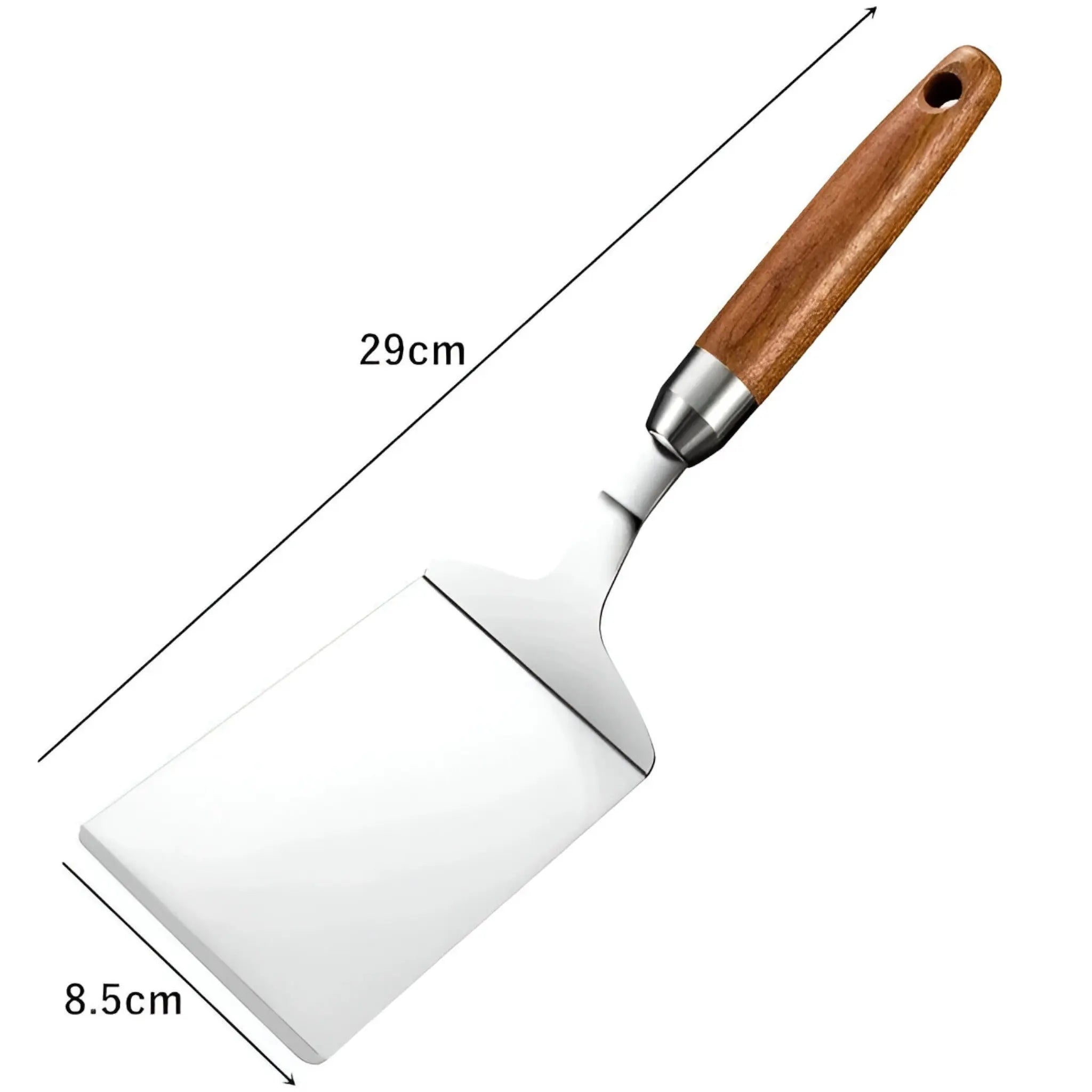 Wooden Handled Square Turner – Perfect for Grilling and Cooking