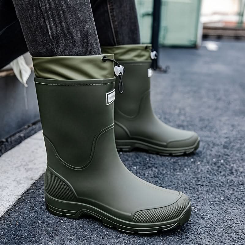 Waterproof Mid-Calf Boots with Slip-Resistant Outsole