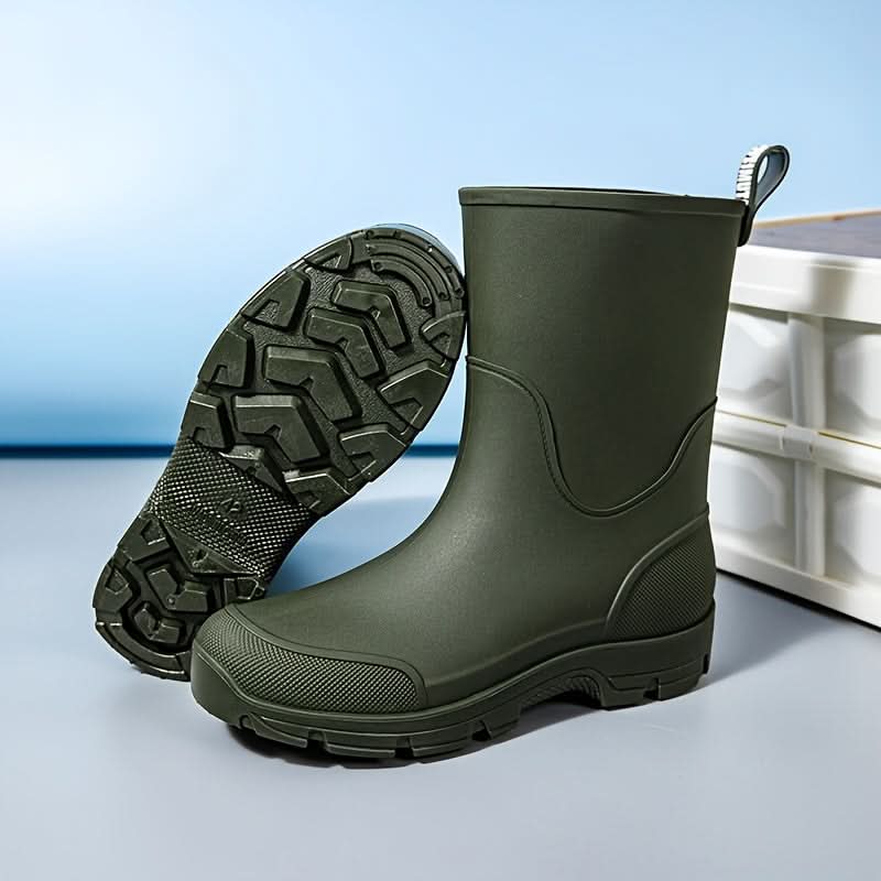 Waterproof Mid-Calf Boots with Slip-Resistant Outsole