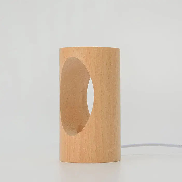 LED Night Light in Rectangular Solid Wood Design