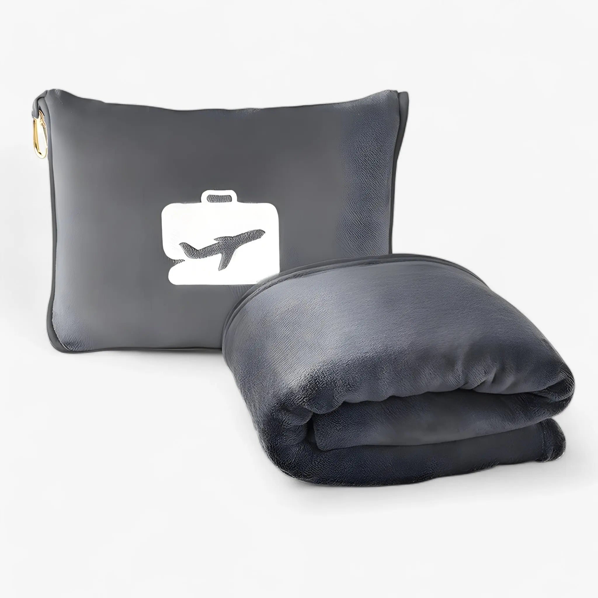 Compact Travel Blanket and Pillow Set with Carrying Bag – Soft and Cozy