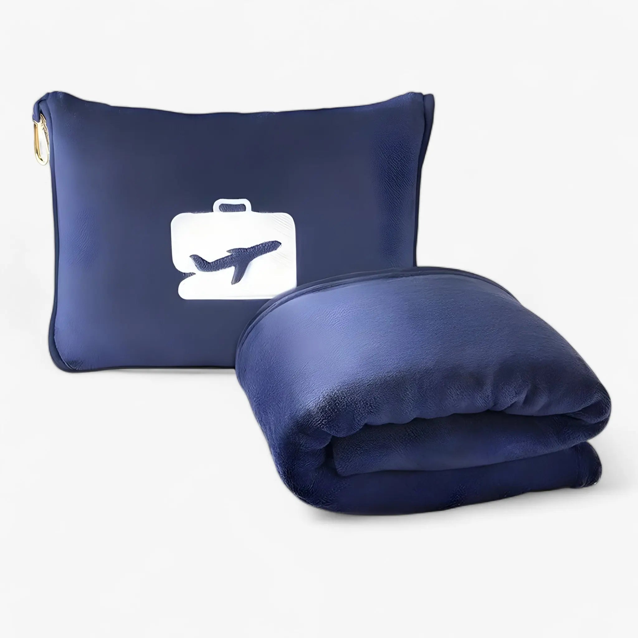 Compact Travel Blanket and Pillow Set with Carrying Bag – Soft and Cozy