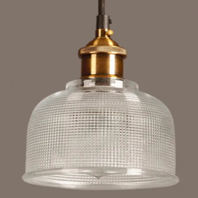 Vintage Glass Pendant Light Fixture