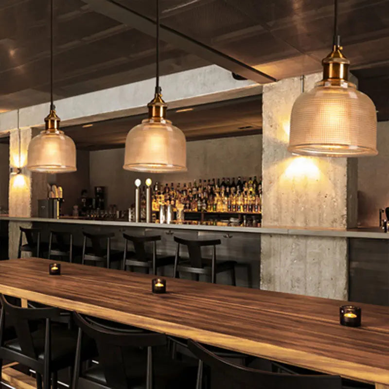Vintage Glass Pendant Light Fixture