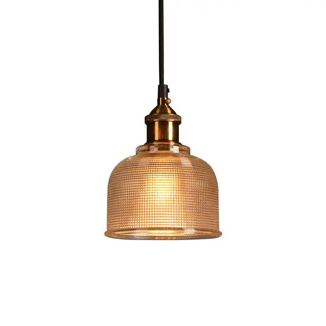 Vintage Glass Pendant Light Fixture