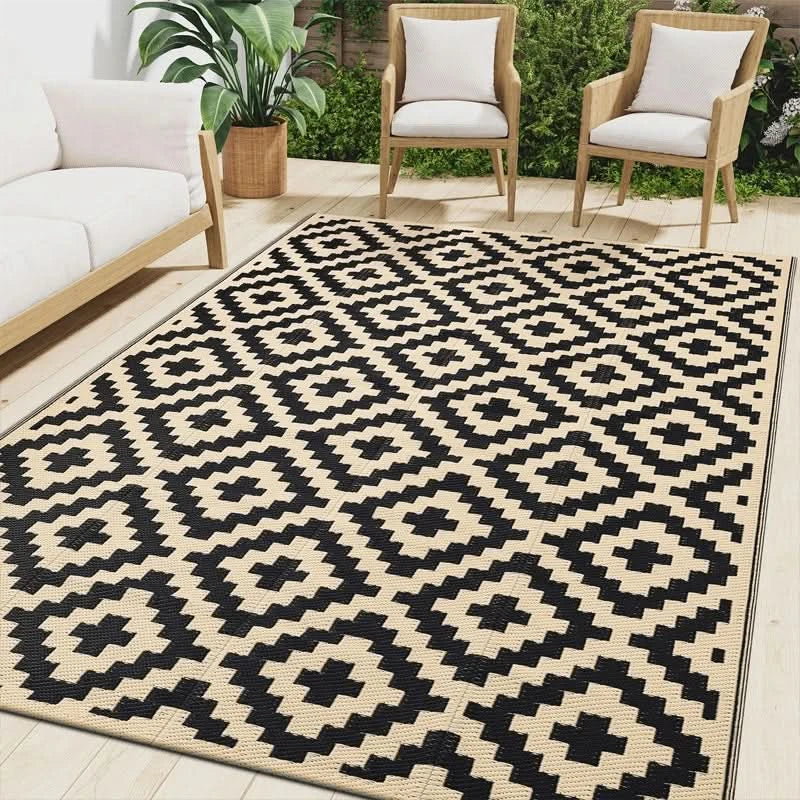 Waterproof Outdoor Area Rug – Reversible Design