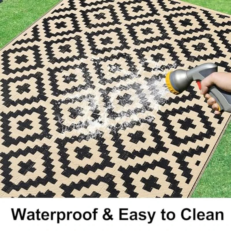 Waterproof Outdoor Area Rug – Reversible Design