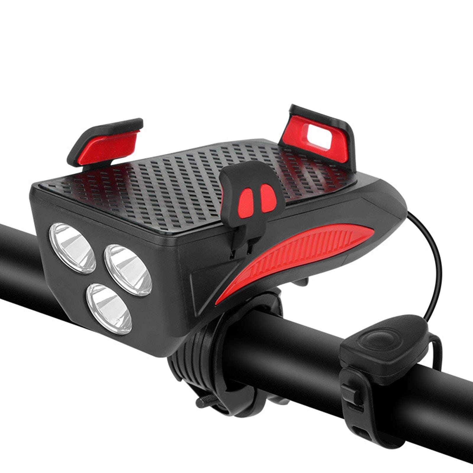 QuadLight All-in-One Cycling Companion with Charging and Alerts