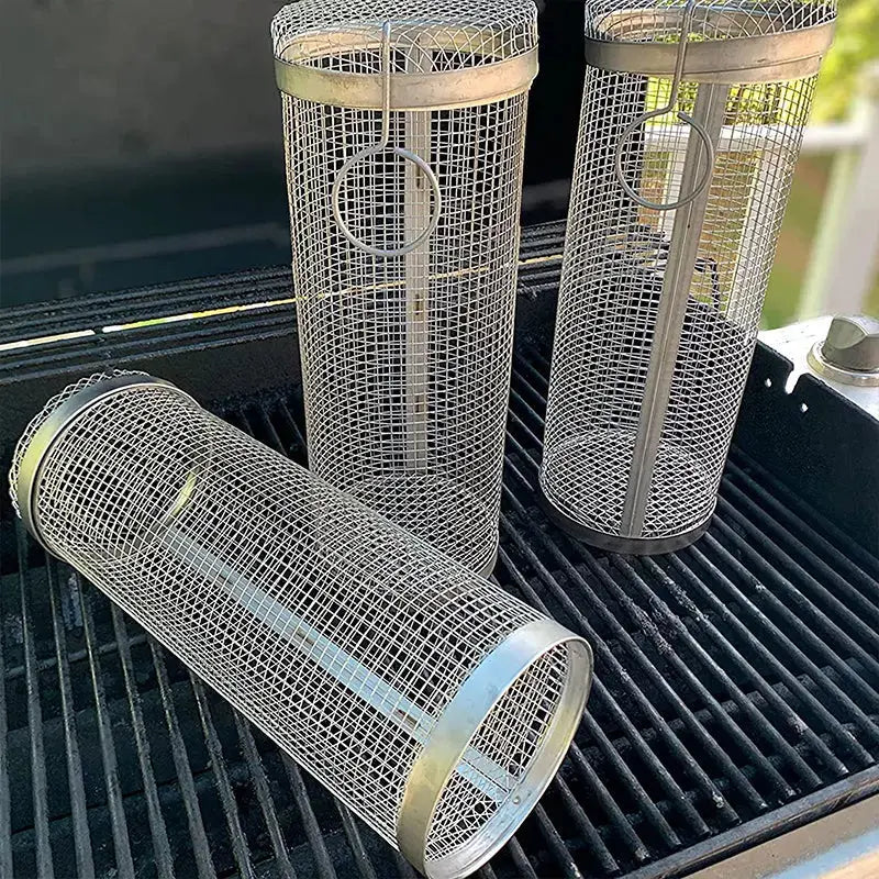 Grill Basket in Stainless Steel – Roll and Cook with Ease