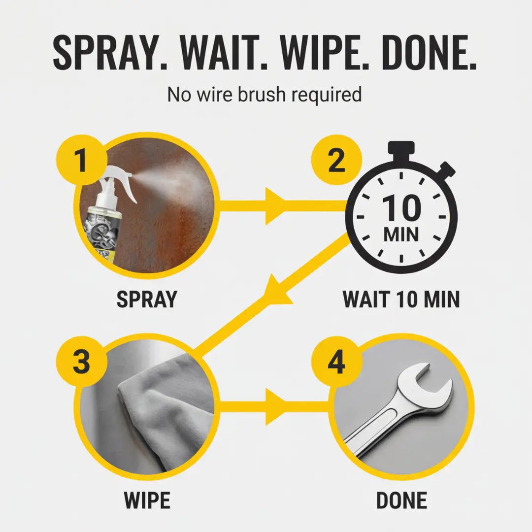 Rust Dissolving Spray – Eliminates Rust Without the Need for Scrubbing