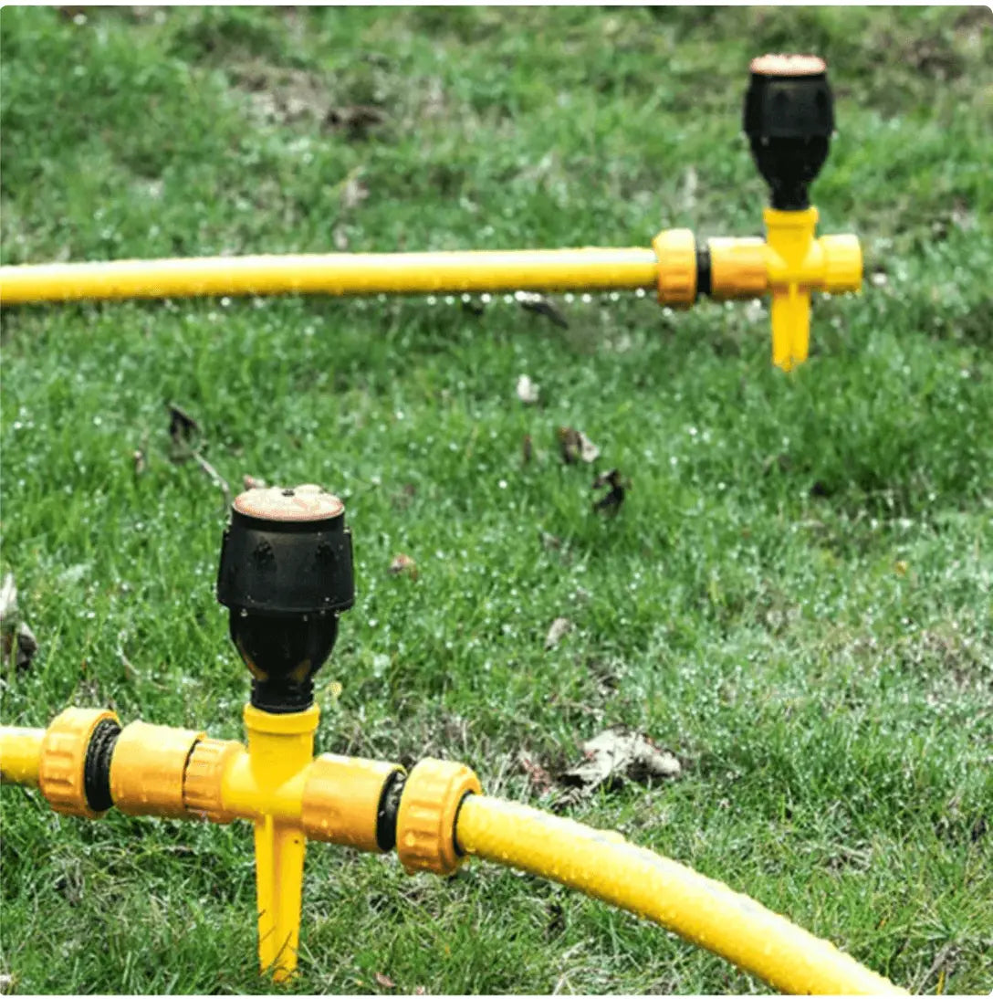 Set of 4 Rotating Sprinklers for Uniform Watering with Minimal Effort