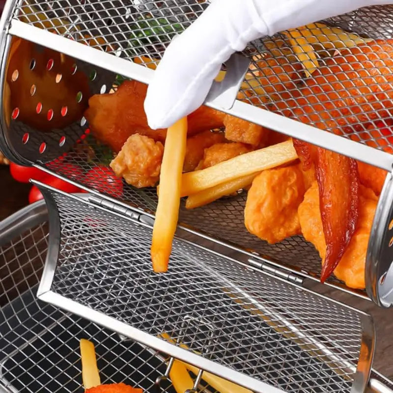 Air Fryer Rotisserie Basket – Ensures Crispy Cooking Every Time