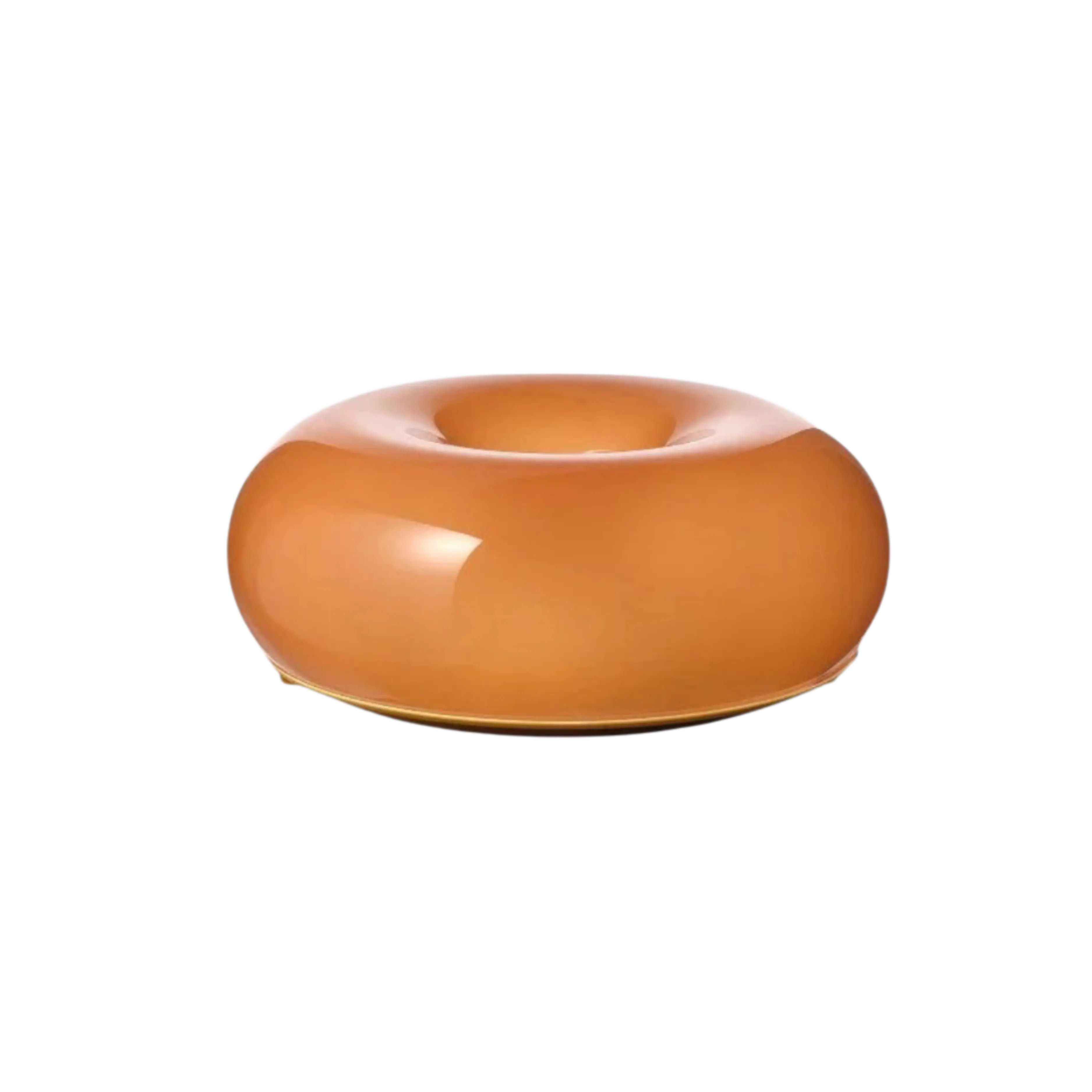 LED Table Lamp in Donut Shape – Soft Orange & White Light, 30 × 30 cm