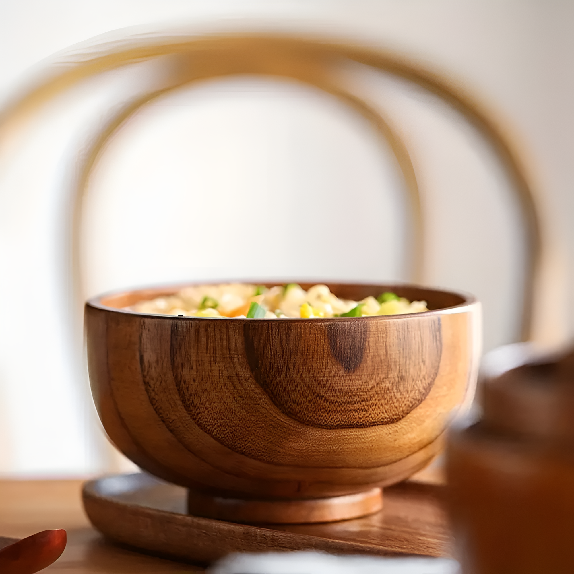 Elegant Natural Wood Serving Bowl - Perfect for Any Occasion