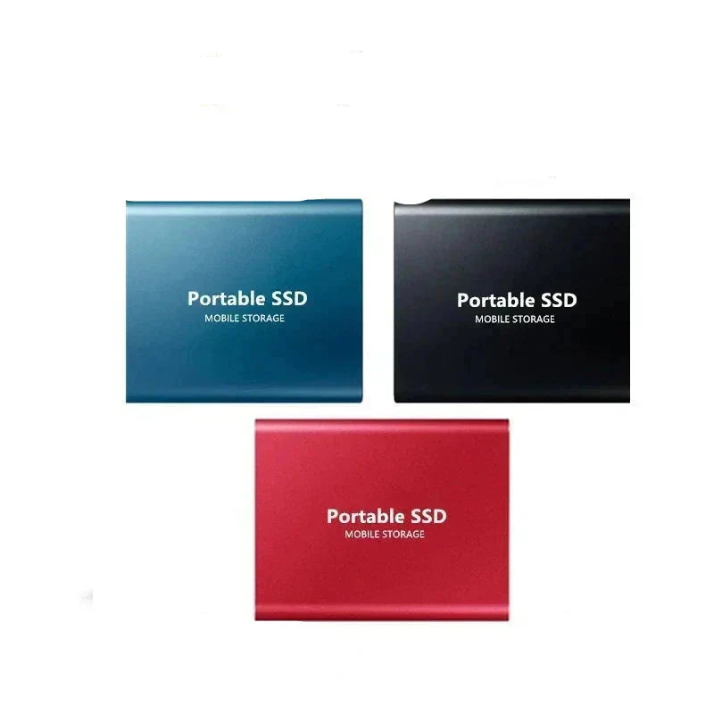 Portable External Solid State Drive with Universal Connector, Slim Design