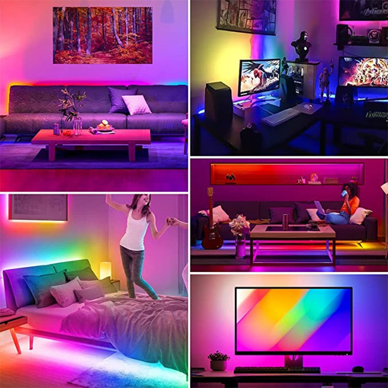 RGB LED Light Strip with Remote and App Control