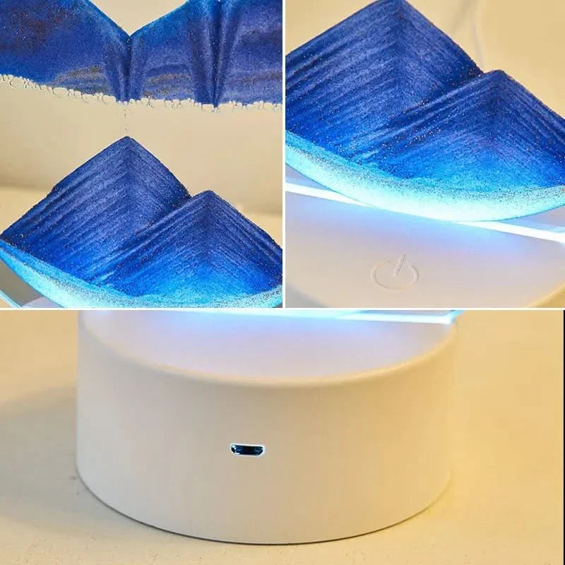 3D Hourglass Lamp Featuring Dynamic Sand Motion
