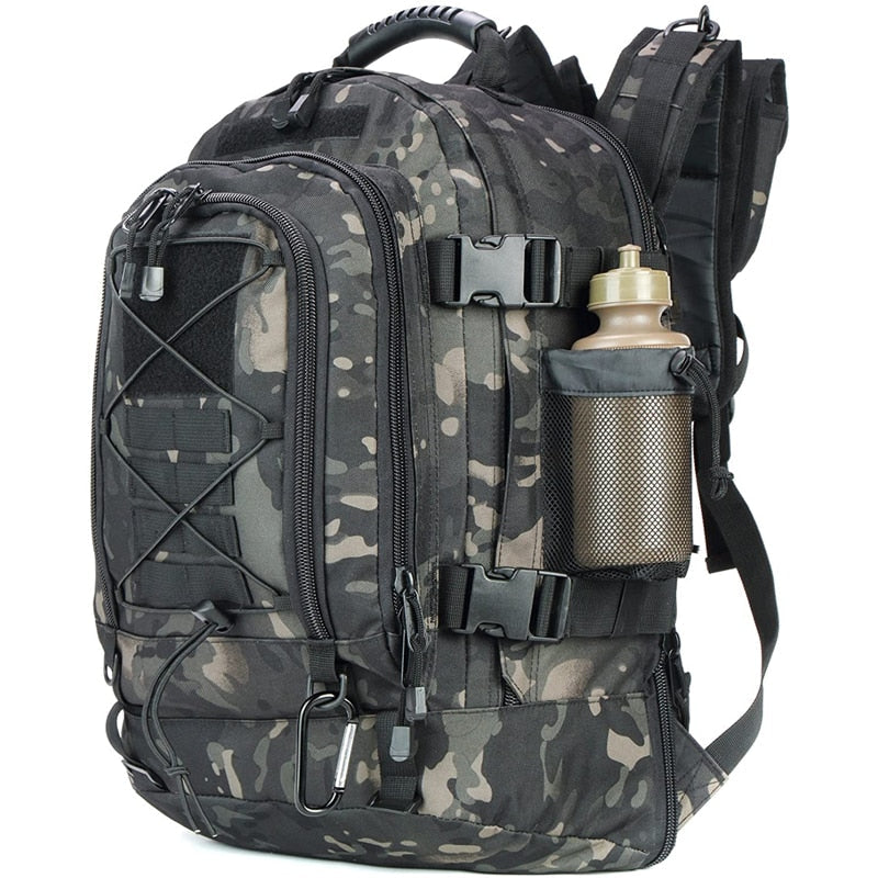 Expandable Waterproof Rucksack for Hiking, Camping, Travel - 60L Tactical Backpack