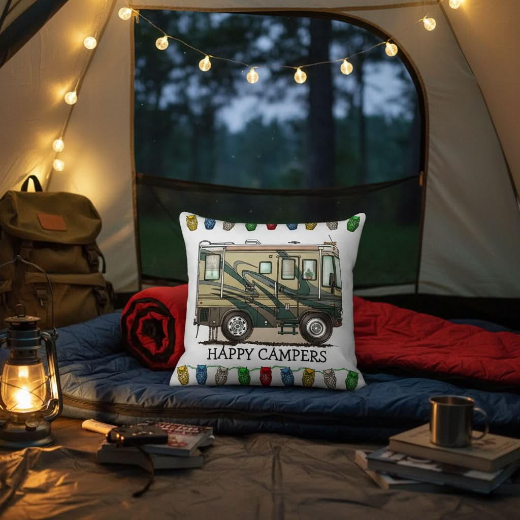 Owl Print Camping Cushion Cover for Comfortable Outdoor Decor
