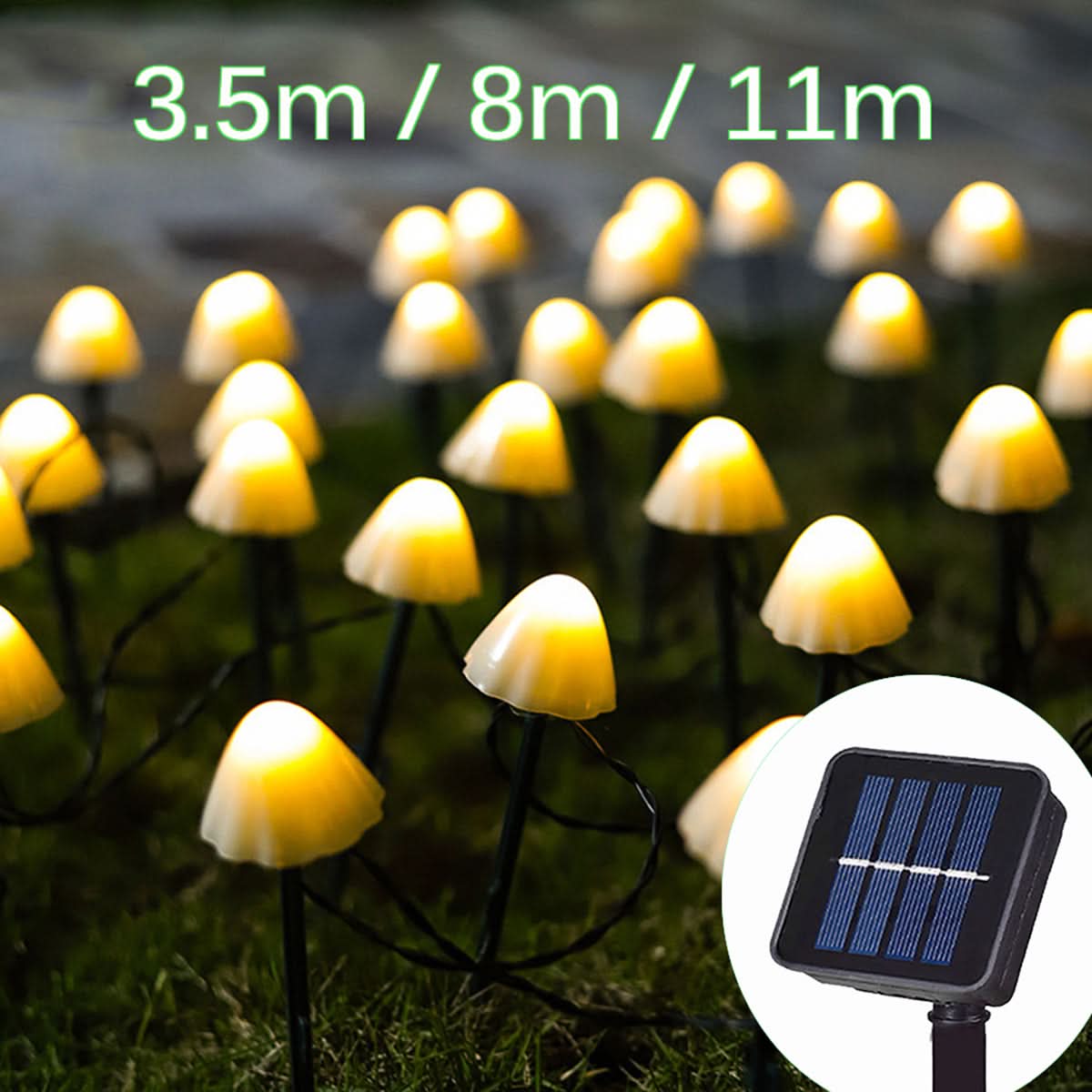 Solar Fairy Lights – Mushroom Design for Garden Decoration