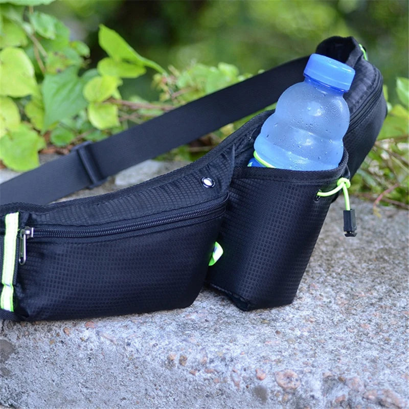 Hydration Waist Pack for Jogging, Hiking & Cycling – Lightweight Waterproof Running Belt with Drink Holder