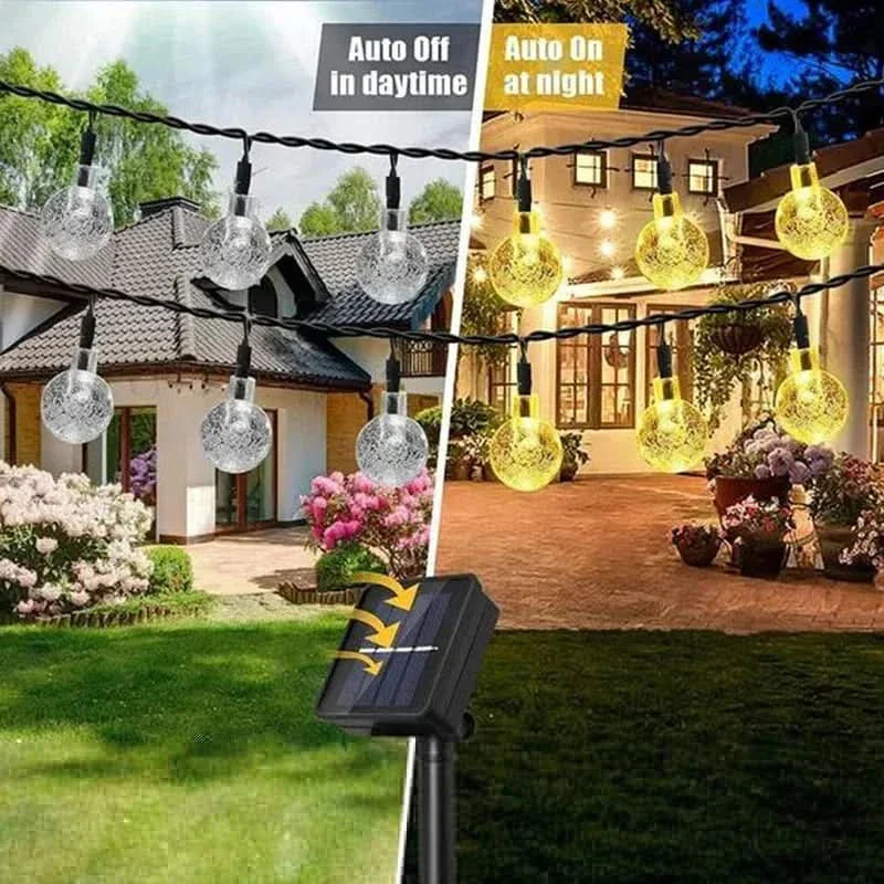 Garden and Patio Crystal String Lights for Celebrations