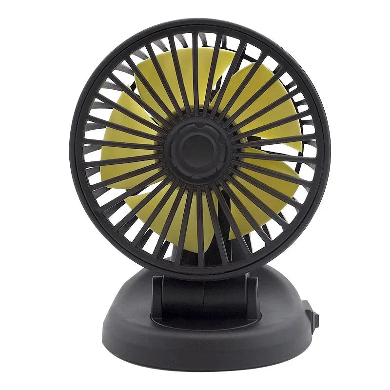 Rotatable Auto Ventilator – 12V/24V/5V with USB or Cigarette Lighter