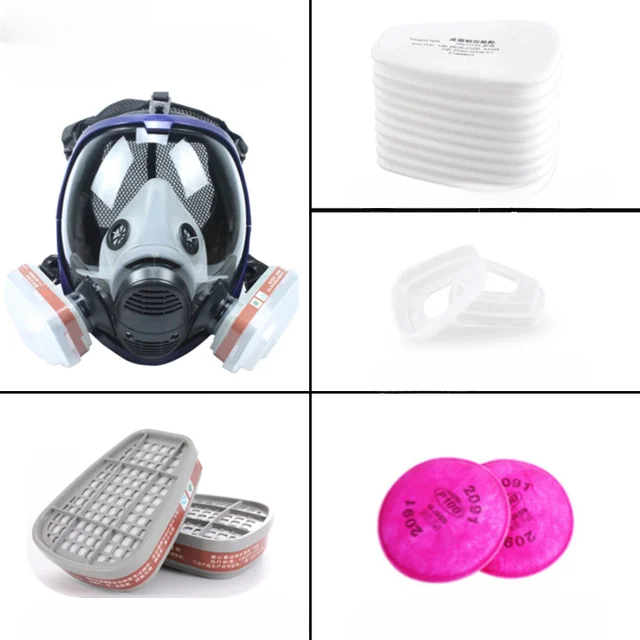 Complete Respiratory Mask with Clear Visor and Changeable Filter Cartridges