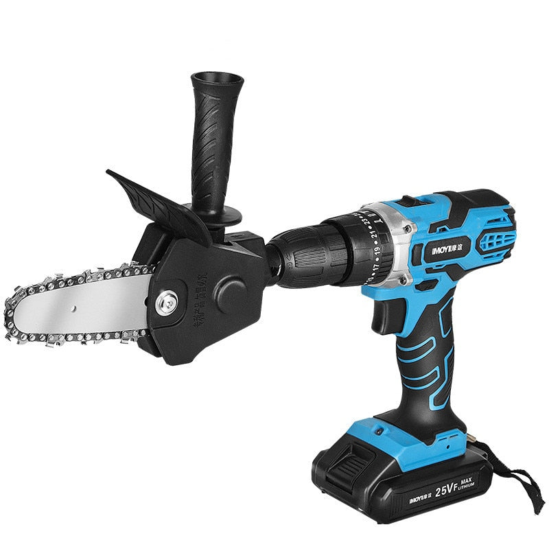 Compact Drill Attachment Chainsaw – Garden and Wood Cutting Tool