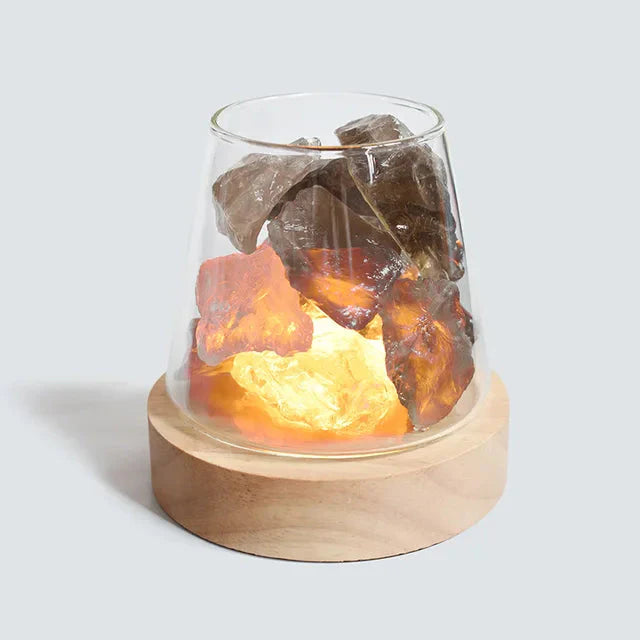 Salt Lamp from Himalayan Region with Diffuser and Rechargeable Battery