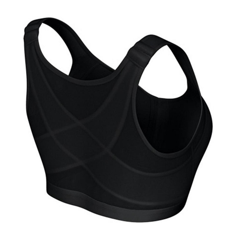 Comfort Bra for Posture Support with Front Closure - Black, Beige, White