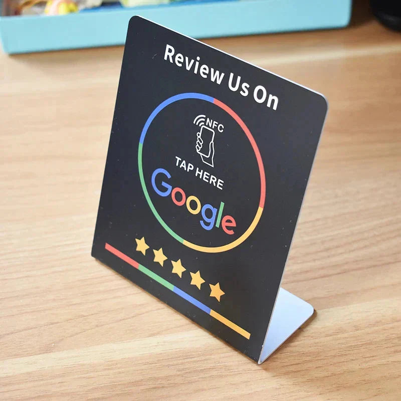 Customer Review Stand with NFC for Google Feedback Collection