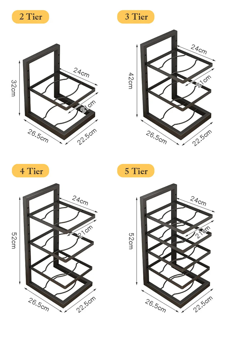 Adjustable Height Pot and Pan Organizer – Neatly Arrange Your Kitchen