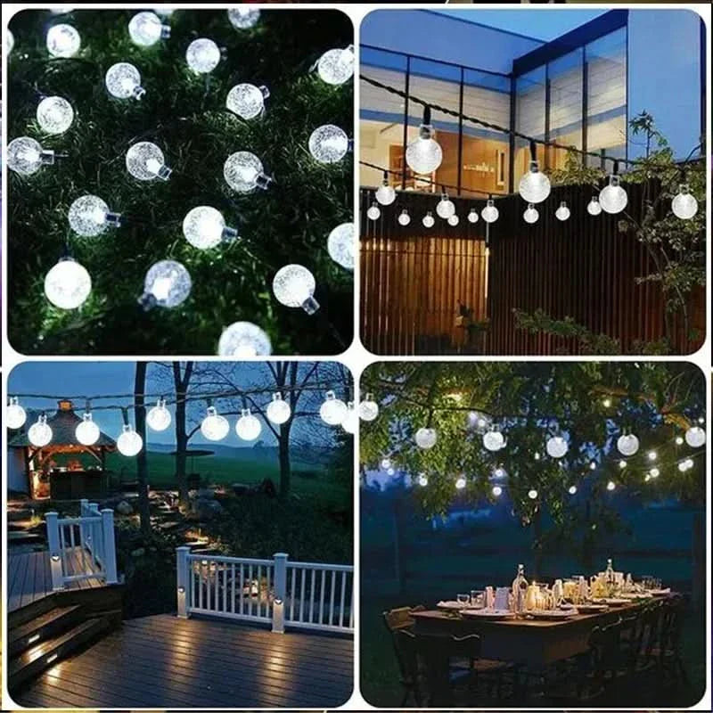 Garden and Patio Crystal String Lights for Celebrations