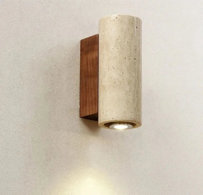 Wabi Sabi Wall Light in Nordic Travertine Design