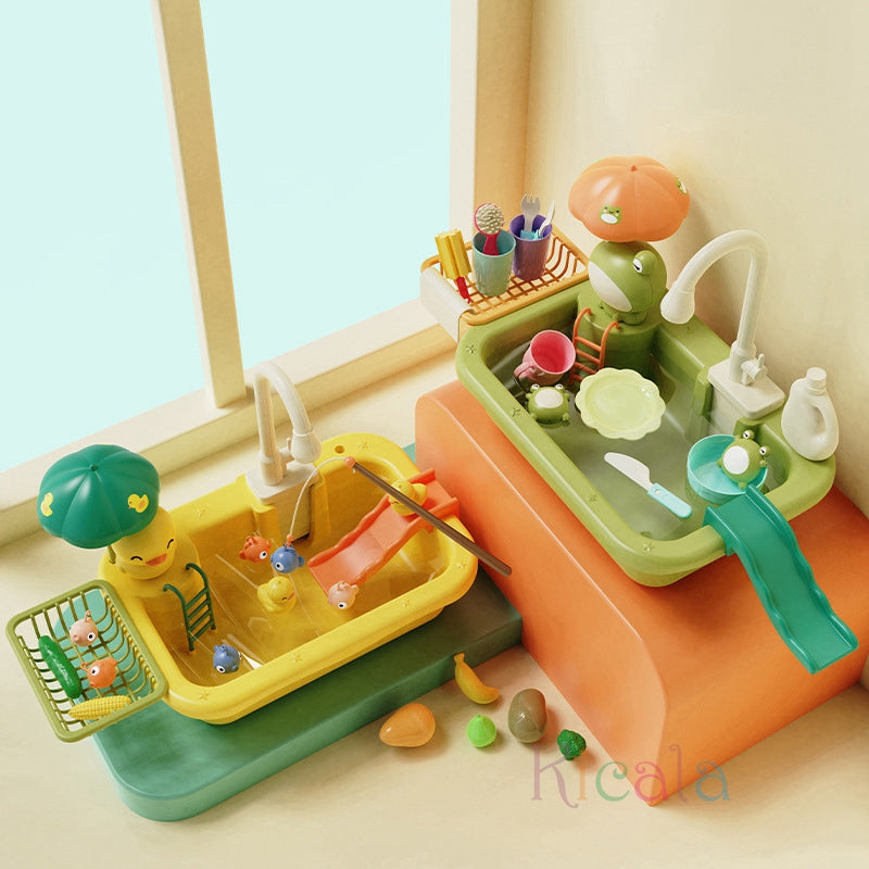 Fountain Water Play Table with Toys and Accessories