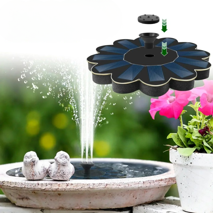 Floating Solar Water Fountain – Wireless with 5 Nozzles, 95 cm Tall