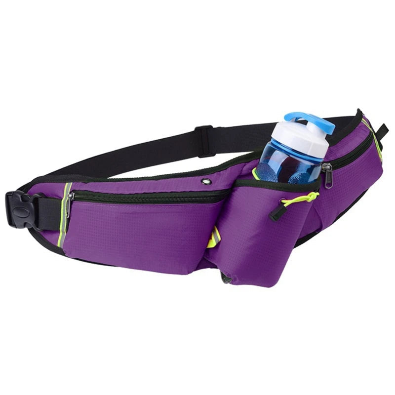 Hydration Waist Pack for Jogging, Hiking & Cycling – Lightweight Waterproof Running Belt with Drink Holder
