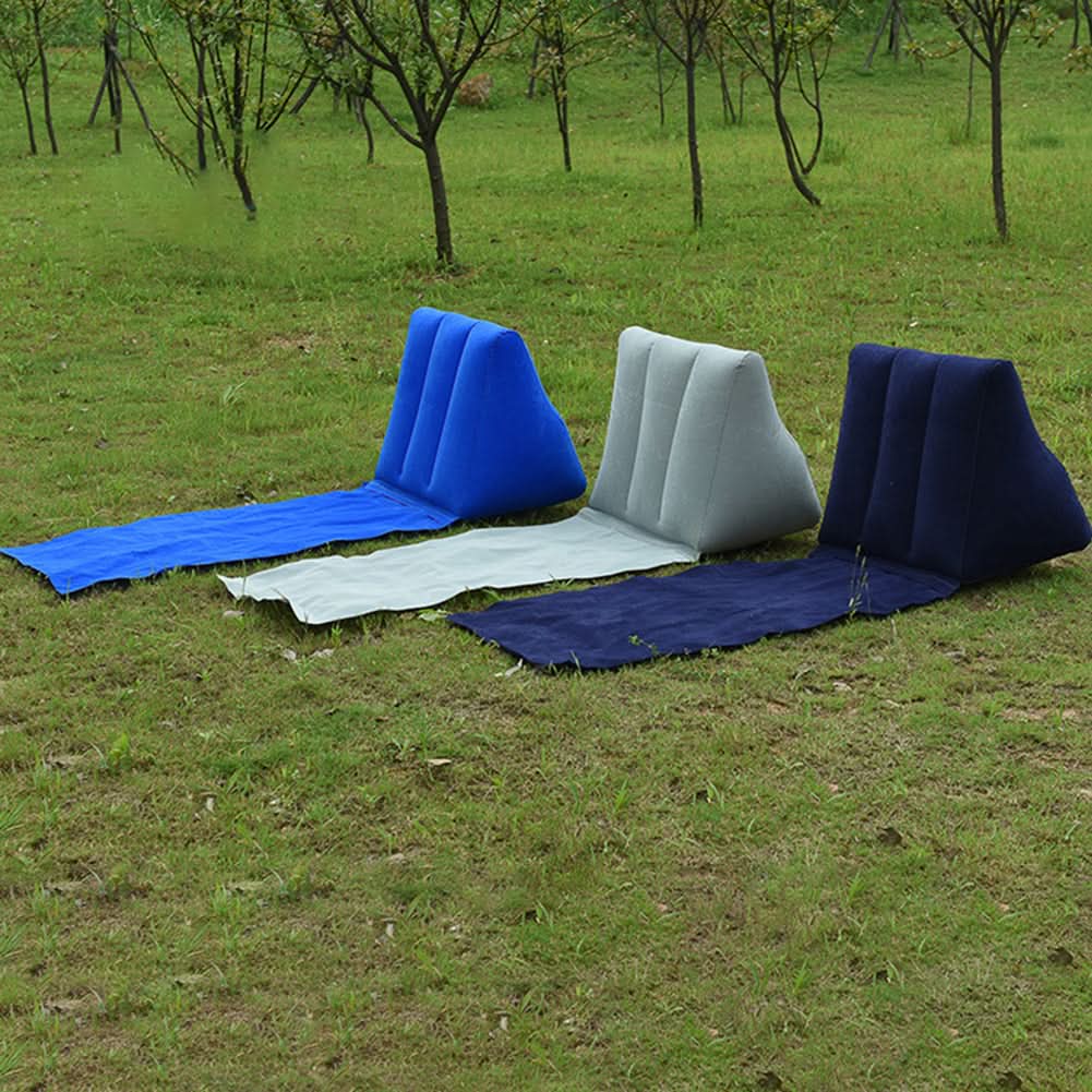 Inflatable Lounge Chair with Back Support for Relaxation