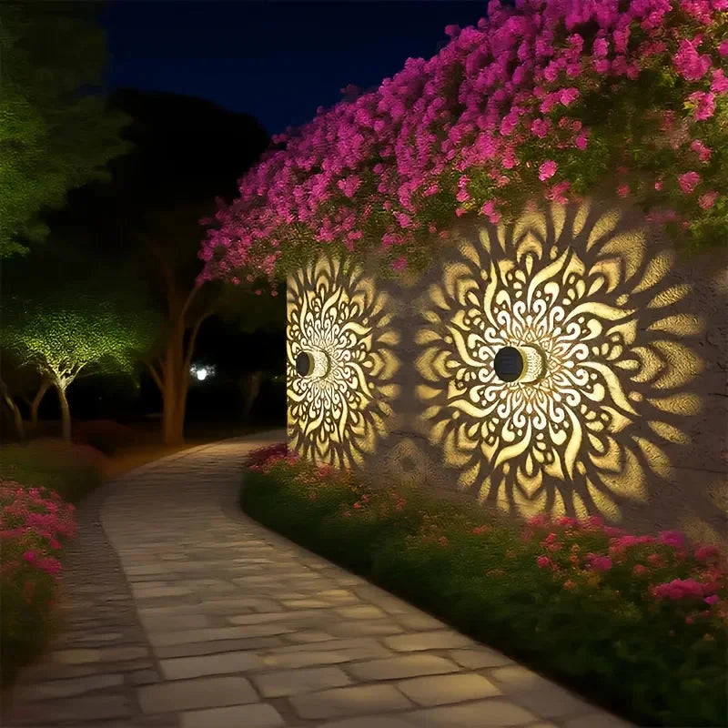 Decorative Solar Lantern – Garden Light with Shadow Design