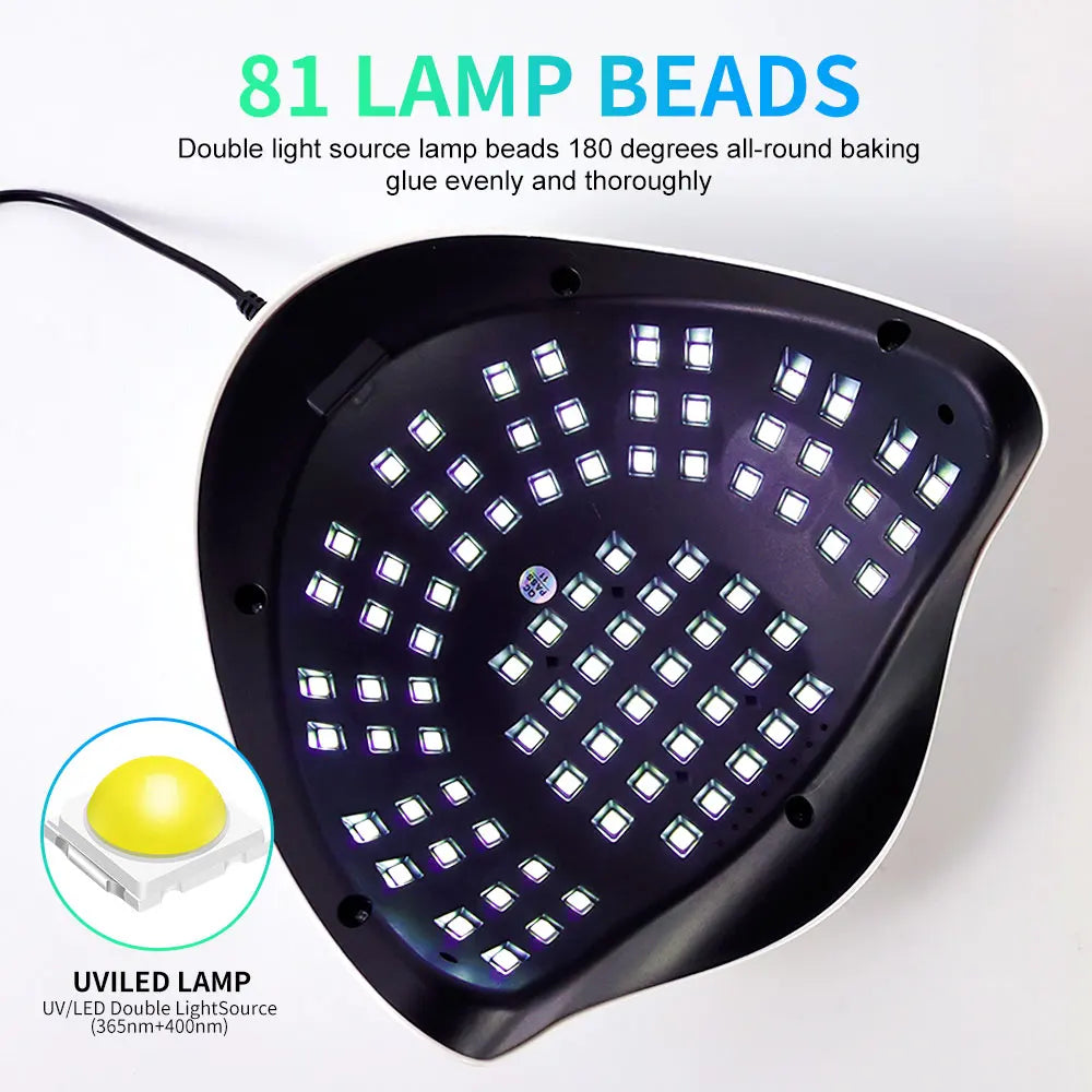 Nail Dryer with 81 LEDs for Gel Manicures at Home – UV/LED Lamp