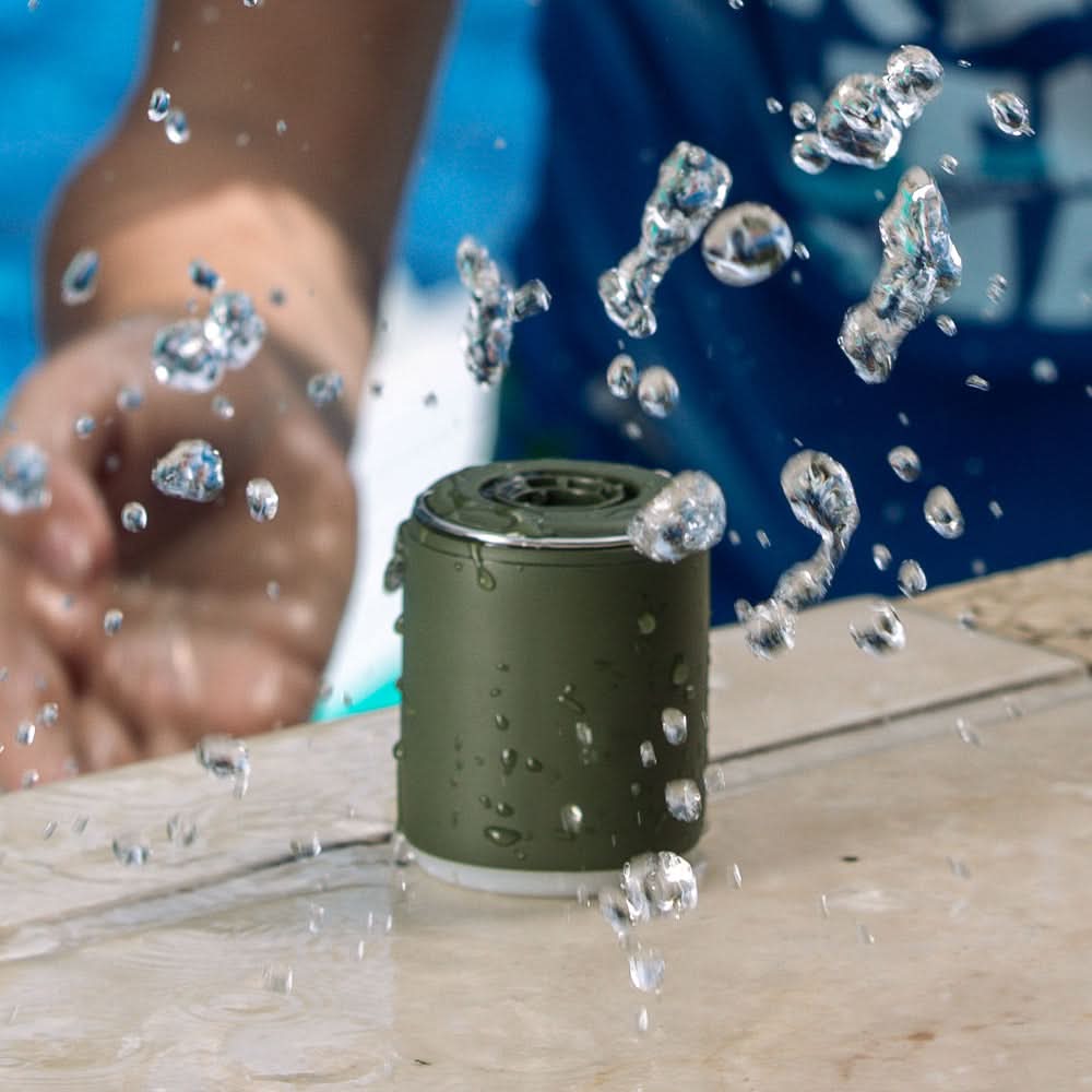 Compact Air Pump with Integrated Camping Lantern