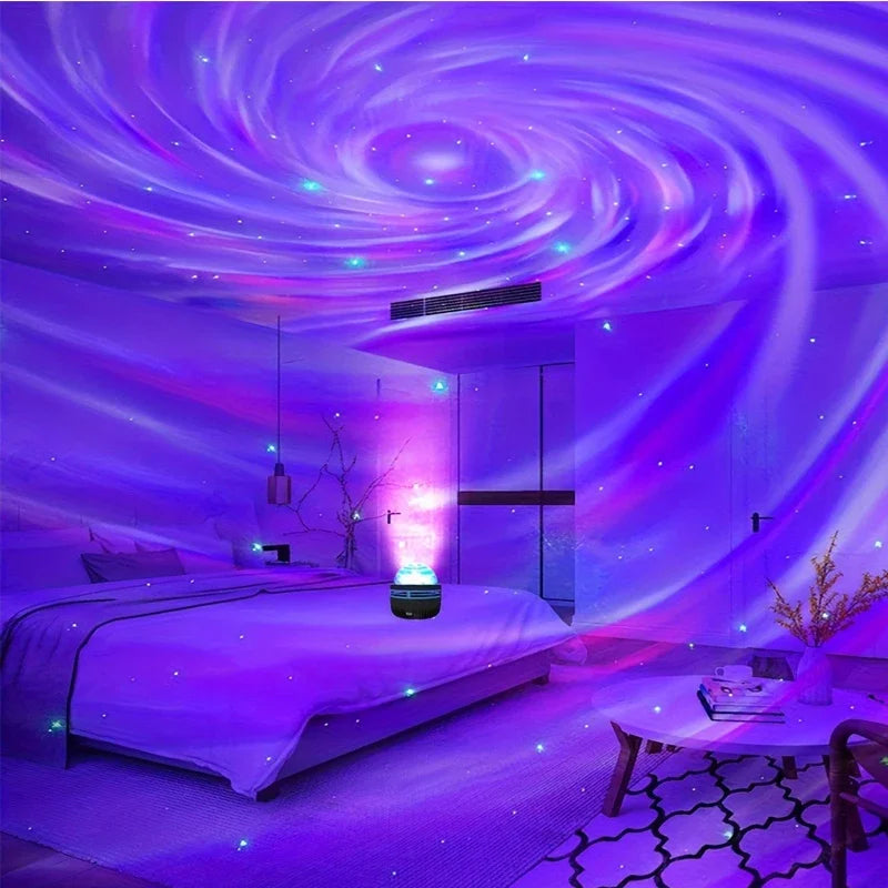 Aurora Glow Projector | Sync with Music & Remote Control | Mood Lighting | USB Rechargeable | 7.8Γ7.8Γ8.7 cm