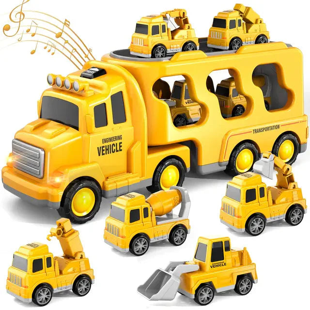 Light and Sound Fire Truck Transport Vehicle Set