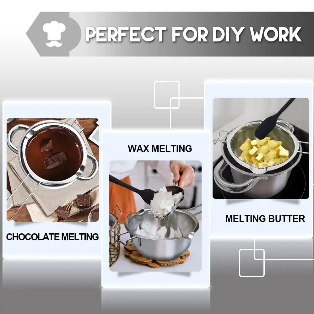 1200ml Melting Pot for Wax – Versatile Use in Candle, Soap, and Candy Crafting