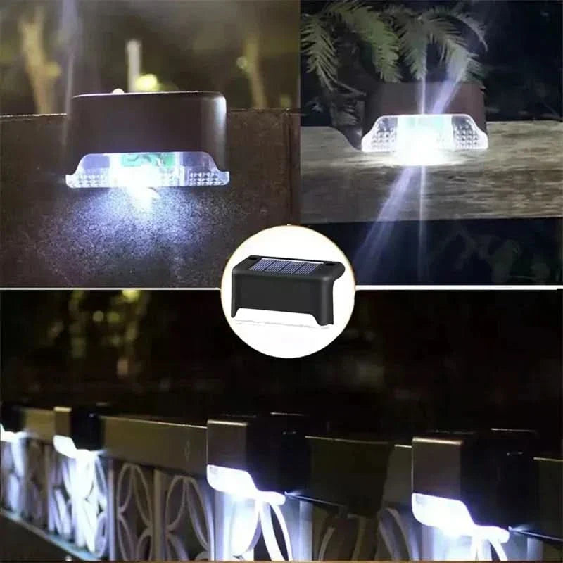 Solar-Powered LED Step Lights for Outdoor Garden Decoration