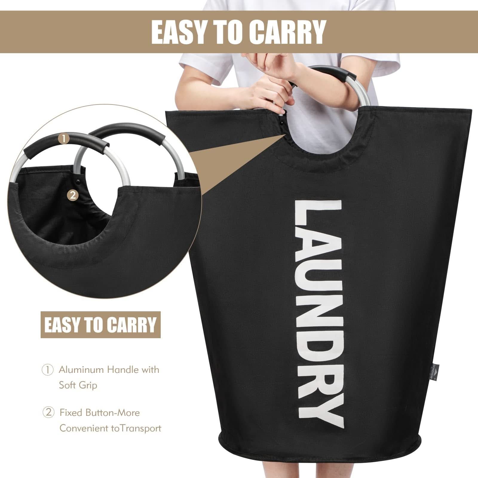 Waterproof Laundry Basket with Comfortable Carrying Design