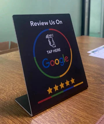 Customer Review Stand with NFC for Google Feedback Collection